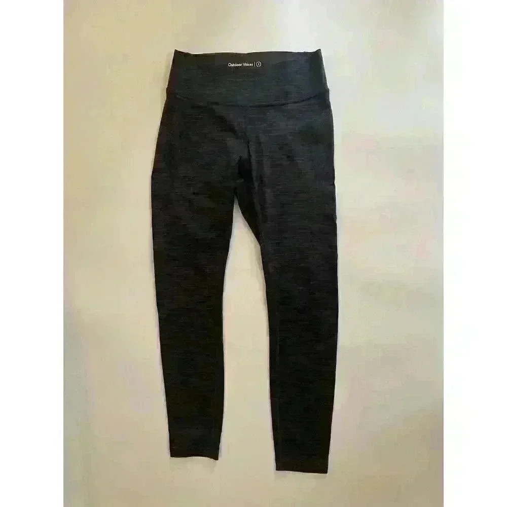 Outdoor Voices Capri Heathered Gray Leggings Womens Size Small